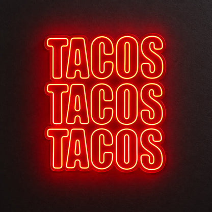 Tacos Tacos Tacos LED Neon Sign main product image