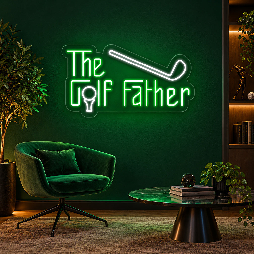 The Golf Father LED Neon Sign lifestyle scene