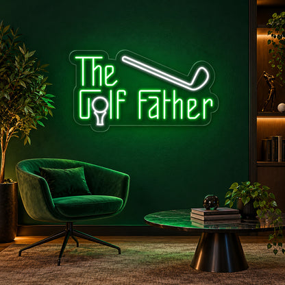 The Golf Father LED Neon Sign lifestyle scene