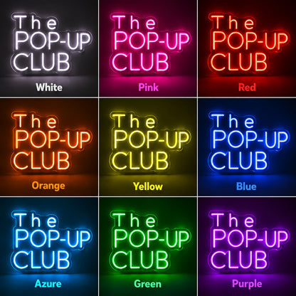 The Pop-Up Club LED Neon Sign color grid