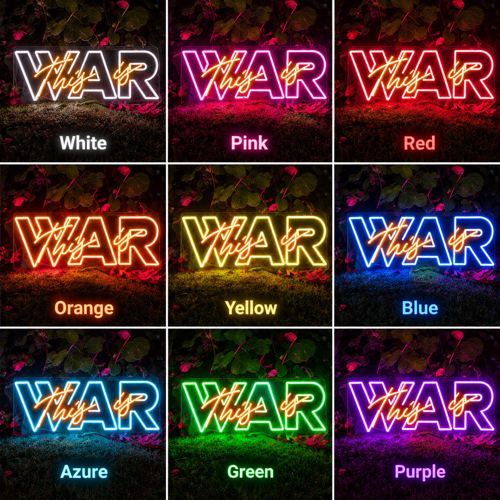 This Is War LED Neon Sign color grid
