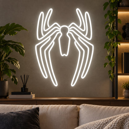 White Spider LED Neon Sign lifestyle scene