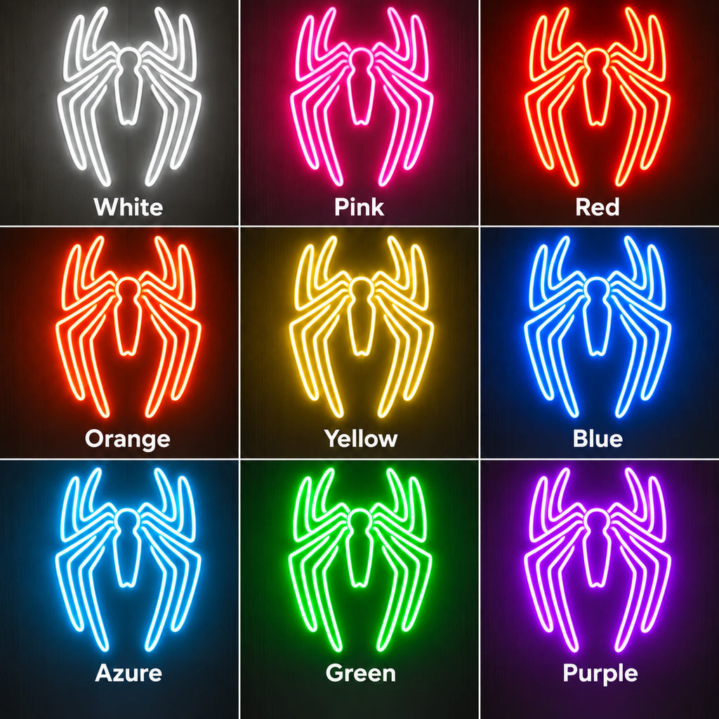 White Spider LED Neon Sign color grid