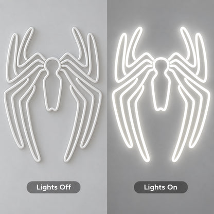 White Spider LED Neon Sign lights off/on