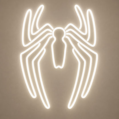 White Spider LED Neon Sign solid background