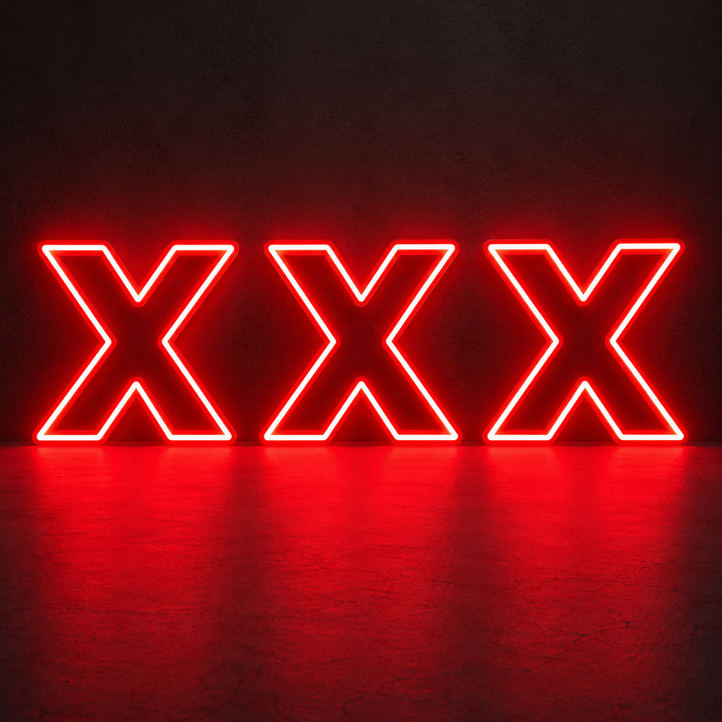 XXX Red LED Neon Sign main product image