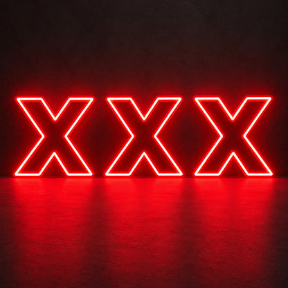 XXX Red LED Neon Sign main product image