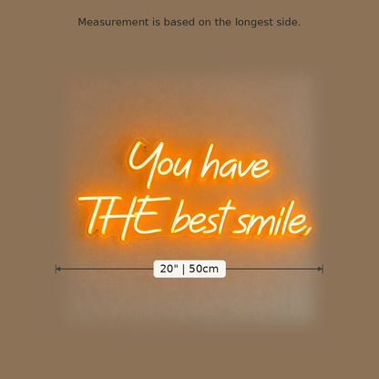 You Have The Best Smile LED Neon Sign size guide