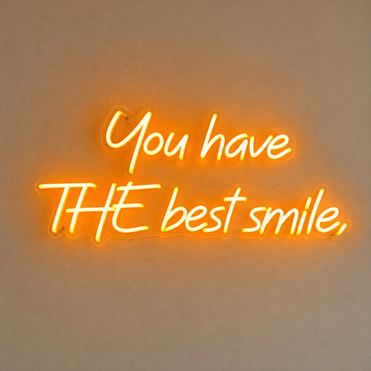 You Have The Best Smile LED Neon Sign solid background