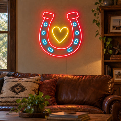 Horseshoe Heart LED Neon Sign image 03