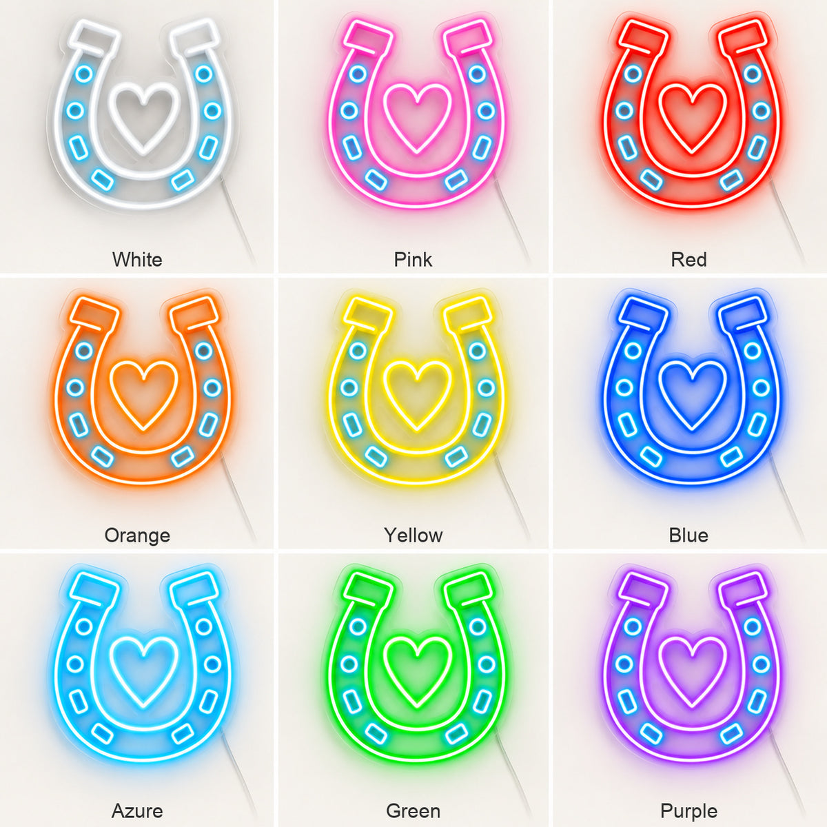 Horseshoe Heart LED Neon Sign image 04