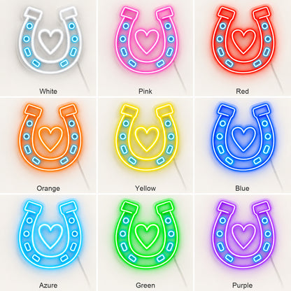 Horseshoe Heart LED Neon Sign image 04