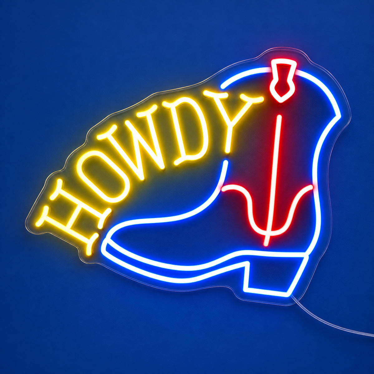 Howdy Cowboy Boots LED Neon Sign image 06