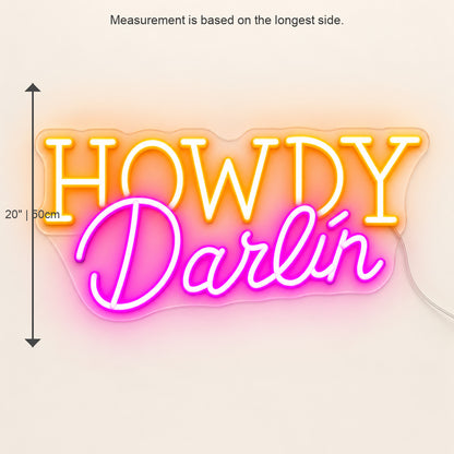Howdy Darlin Bedroom LED Neon Sign image 05