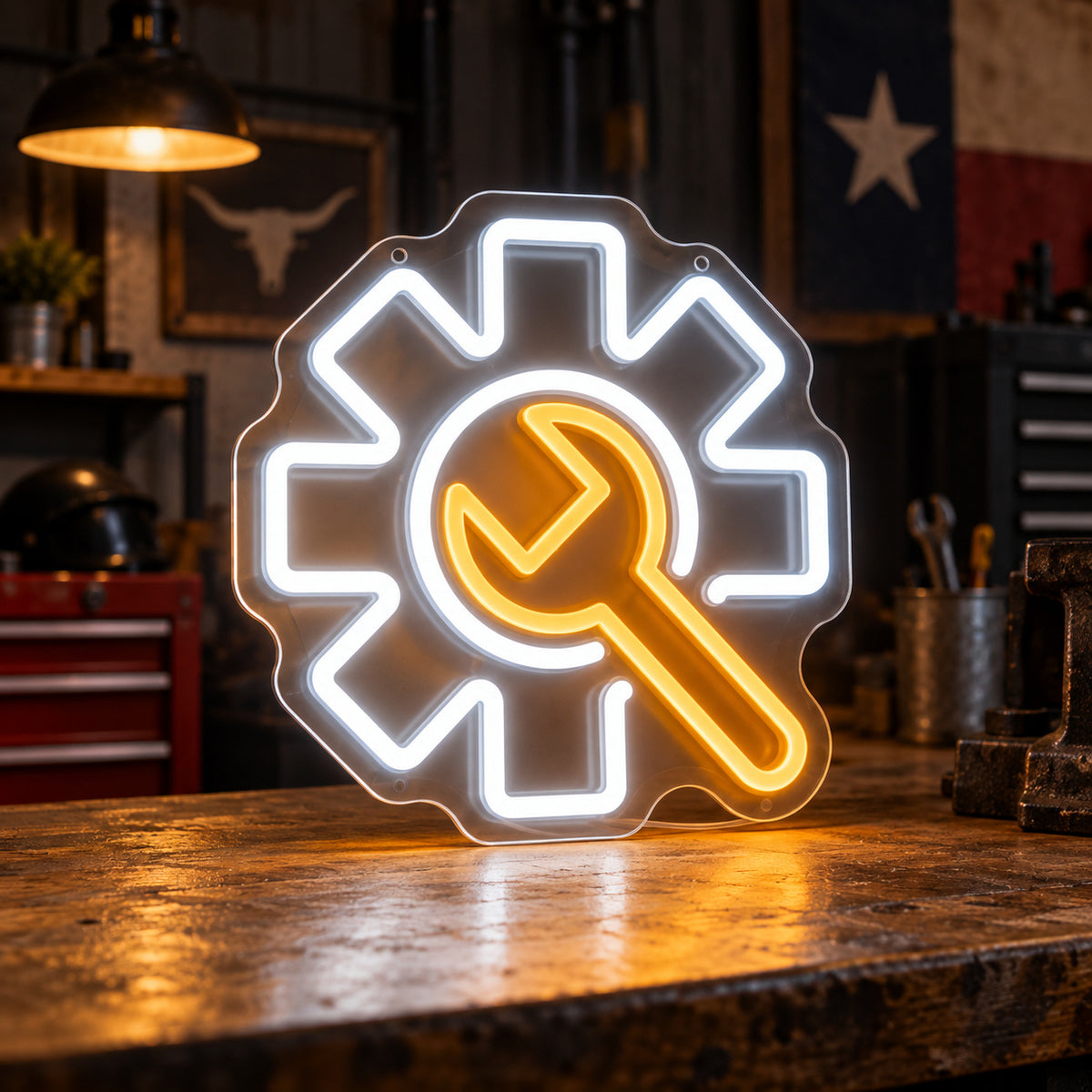 Industrial Gear LED Neon Sign image 01