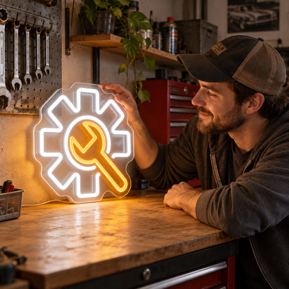Industrial Gear LED Neon Sign image 02