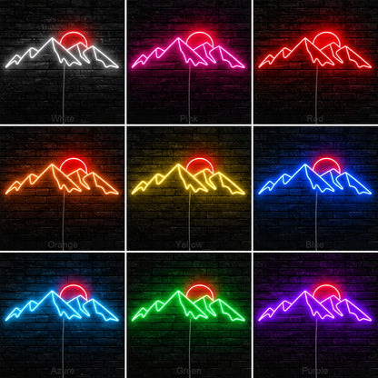 Jagged Mountain Sunset LED Neon Sign image 04