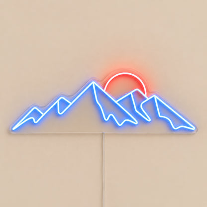 Jagged Mountain Sunset LED Neon Sign image 06