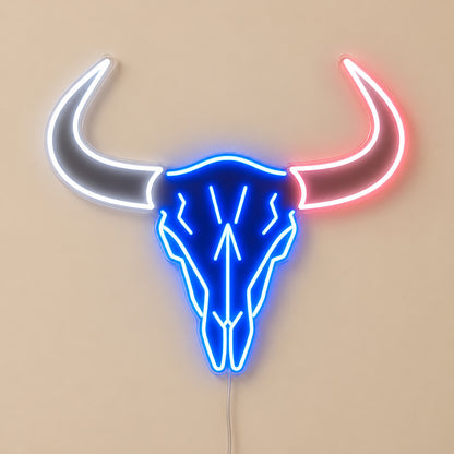 Large Longhorn Bull Skull LED Neon Sign image 06
