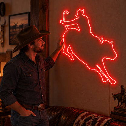 Lasso Bull Rider LED Neon Sign image 02