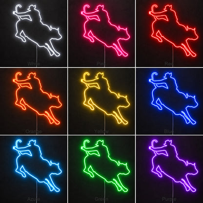 Lasso Bull Rider LED Neon Sign image 04
