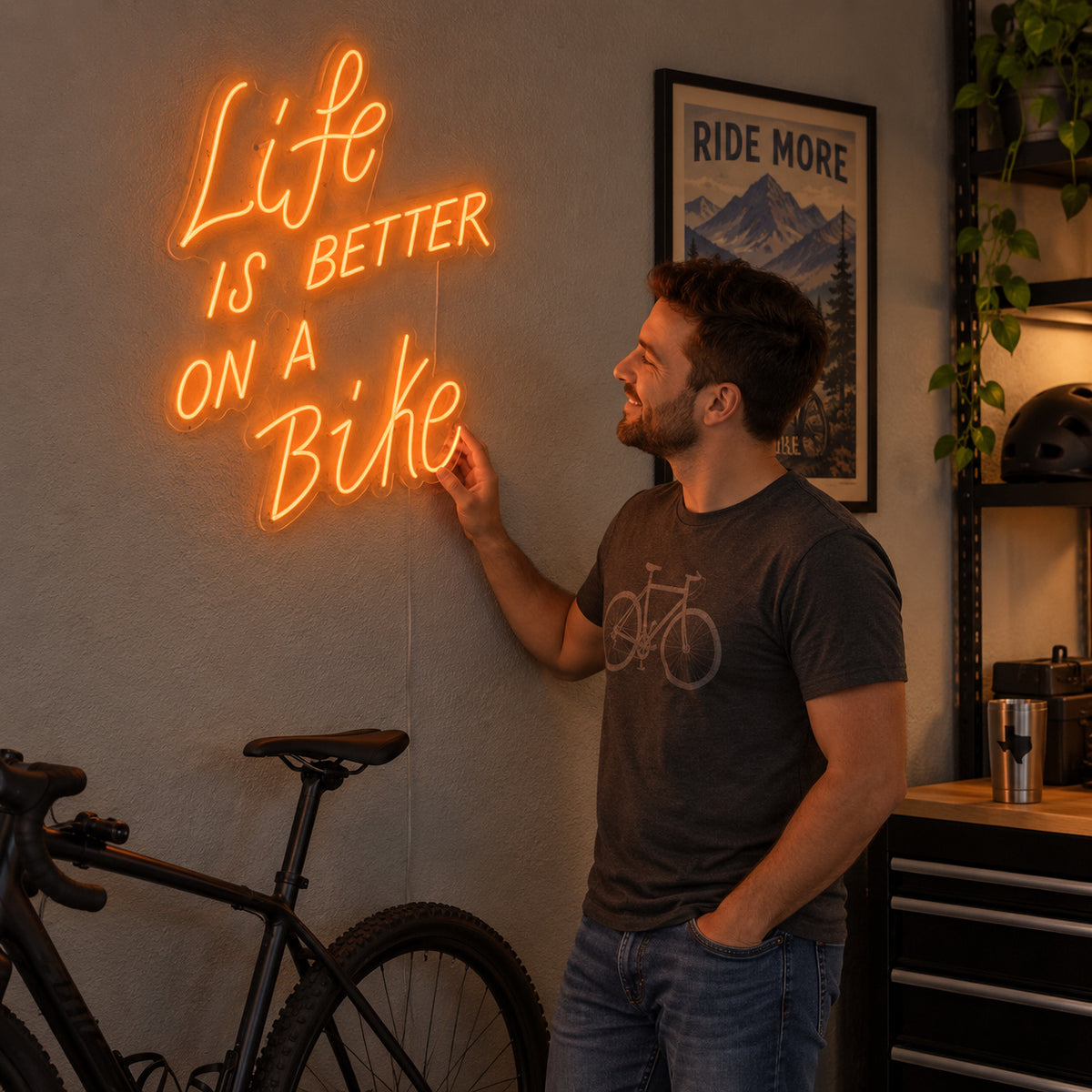 Life Is Better On A Bike LED Neon Sign image 02