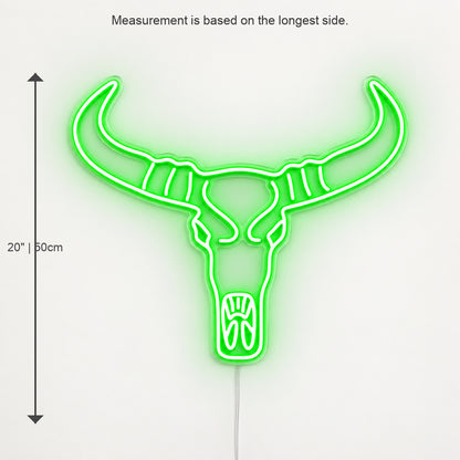 Longhorn Bull Skull Wall Decor LED Neon Sign image 05