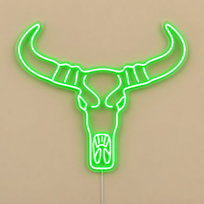 Longhorn Bull Skull Wall Decor LED Neon Sign image 06