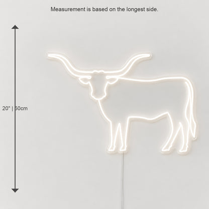 Longhorn Cattle Couch Cowboy Hat LED Neon Sign image 05
