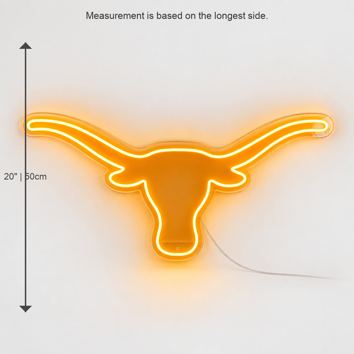 Longhorn Head Outline LED Neon Sign image 05
