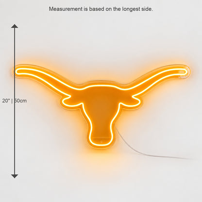 Longhorn Head Outline LED Neon Sign image 05