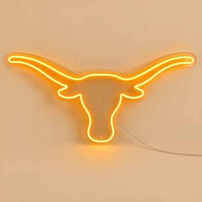 Longhorn Head Outline LED Neon Sign image 06