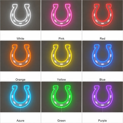 Lucky Horseshoe Rustic LED Neon Sign image 04
