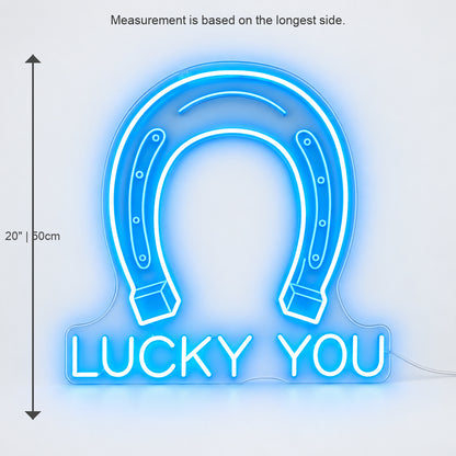 Lucky You Horseshoe LED Neon Sign image 05