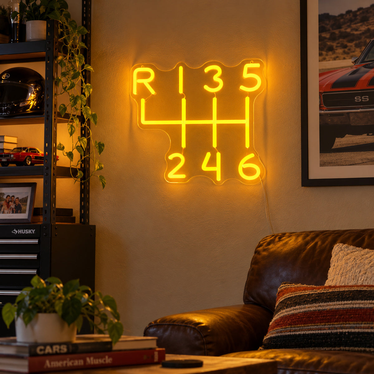 Manual Gearbox Shift Pattern LED Neon Sign image 03
