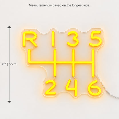 Manual Gearbox Shift Pattern LED Neon Sign image 05