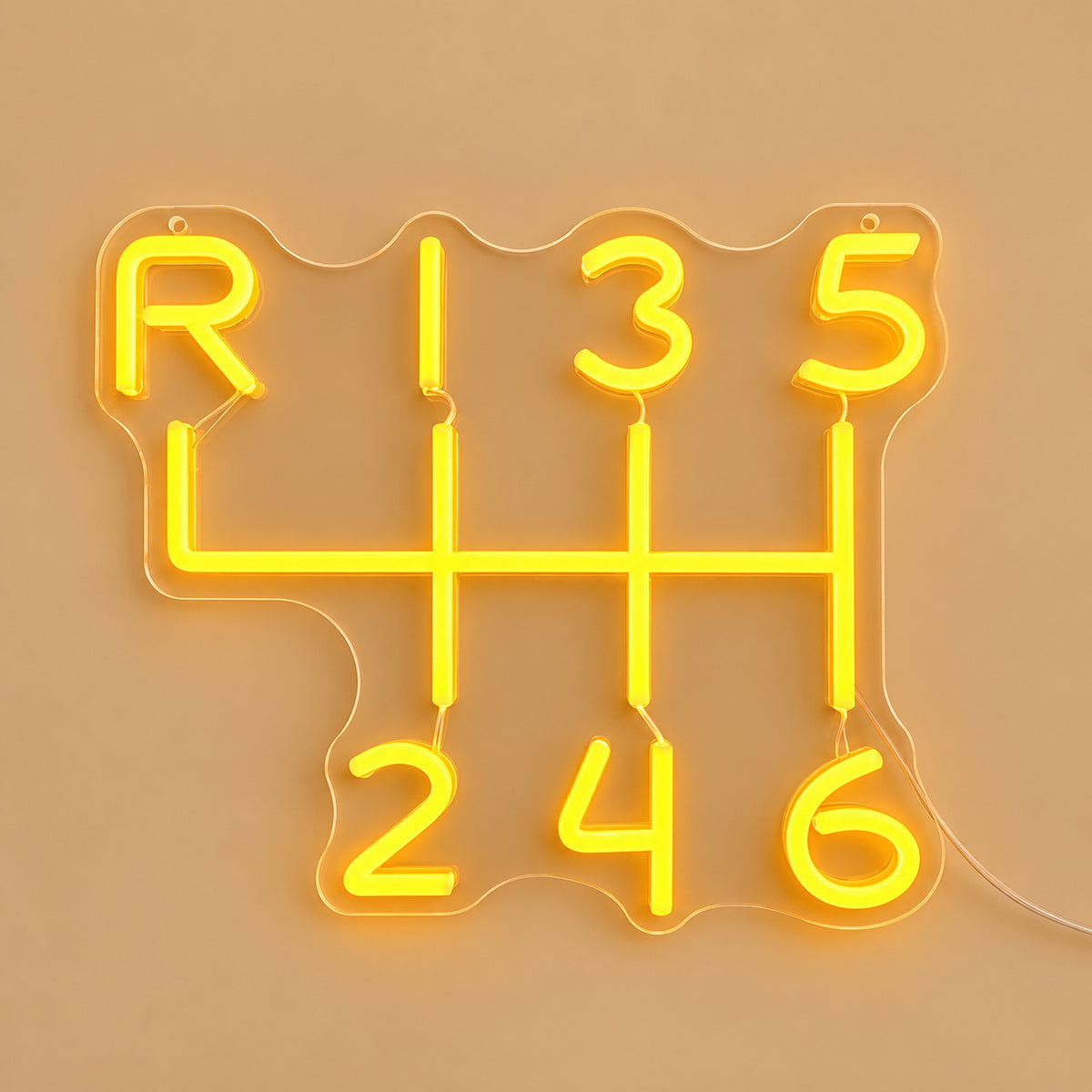 Manual Gearbox Shift Pattern LED Neon Sign image 06