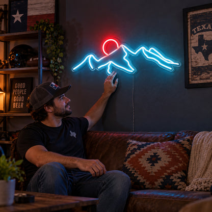 Mountain Desert Sunset LED Neon Sign image 02