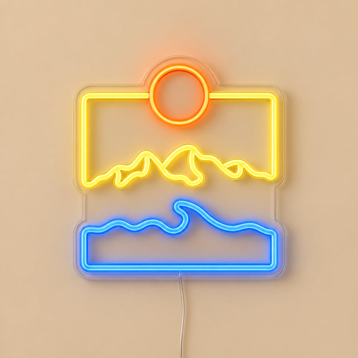 Mountain Ocean Landscape LED Neon Sign image 06