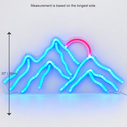 Mountain Range Rising Sun LED Neon Sign image 05