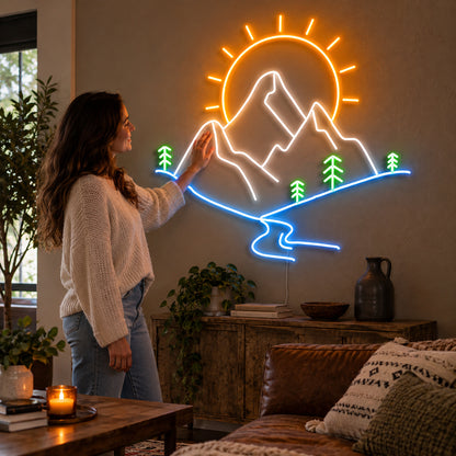 Mountain Sun River Pines LED Neon Sign image 02