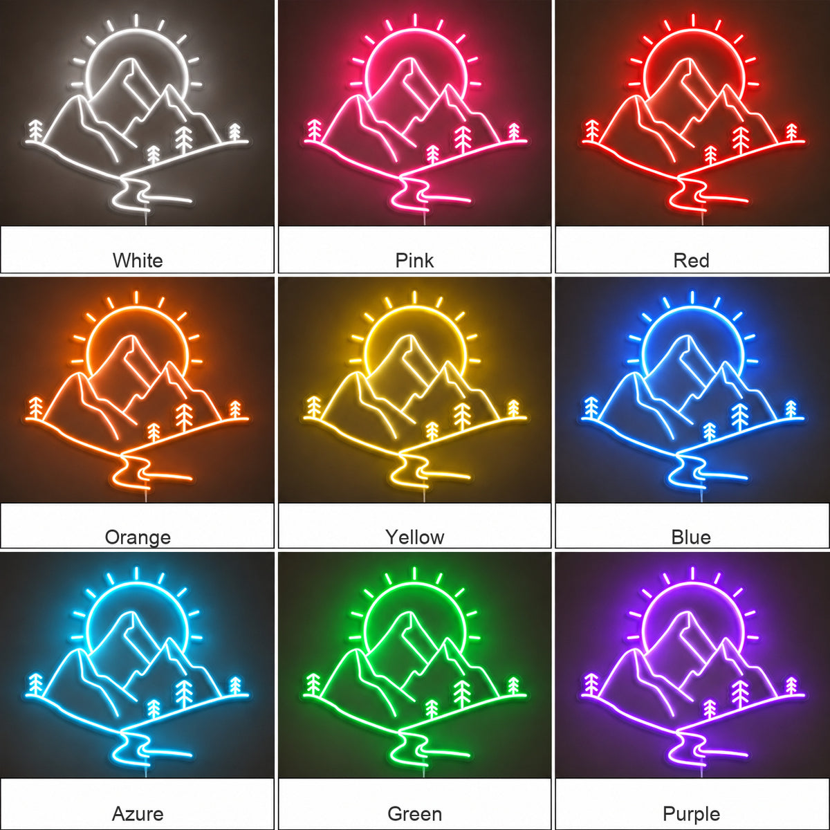 Mountain Sun River Pines LED Neon Sign image 04