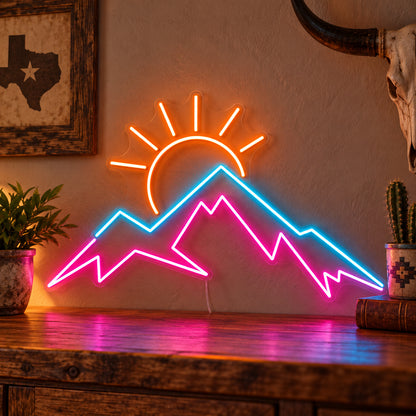 Mountain Sunrise LED Neon Sign image 01