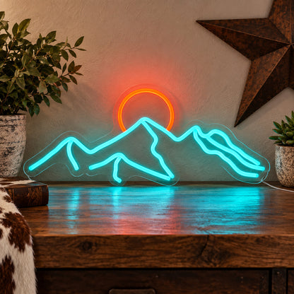 Mountain Sunrise Sunset LED Neon Sign image 01