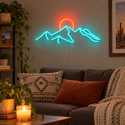 Mountain Sunrise Sunset LED Neon Sign image 03
