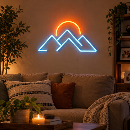 Mountains Sunset LED Neon Sign image 03