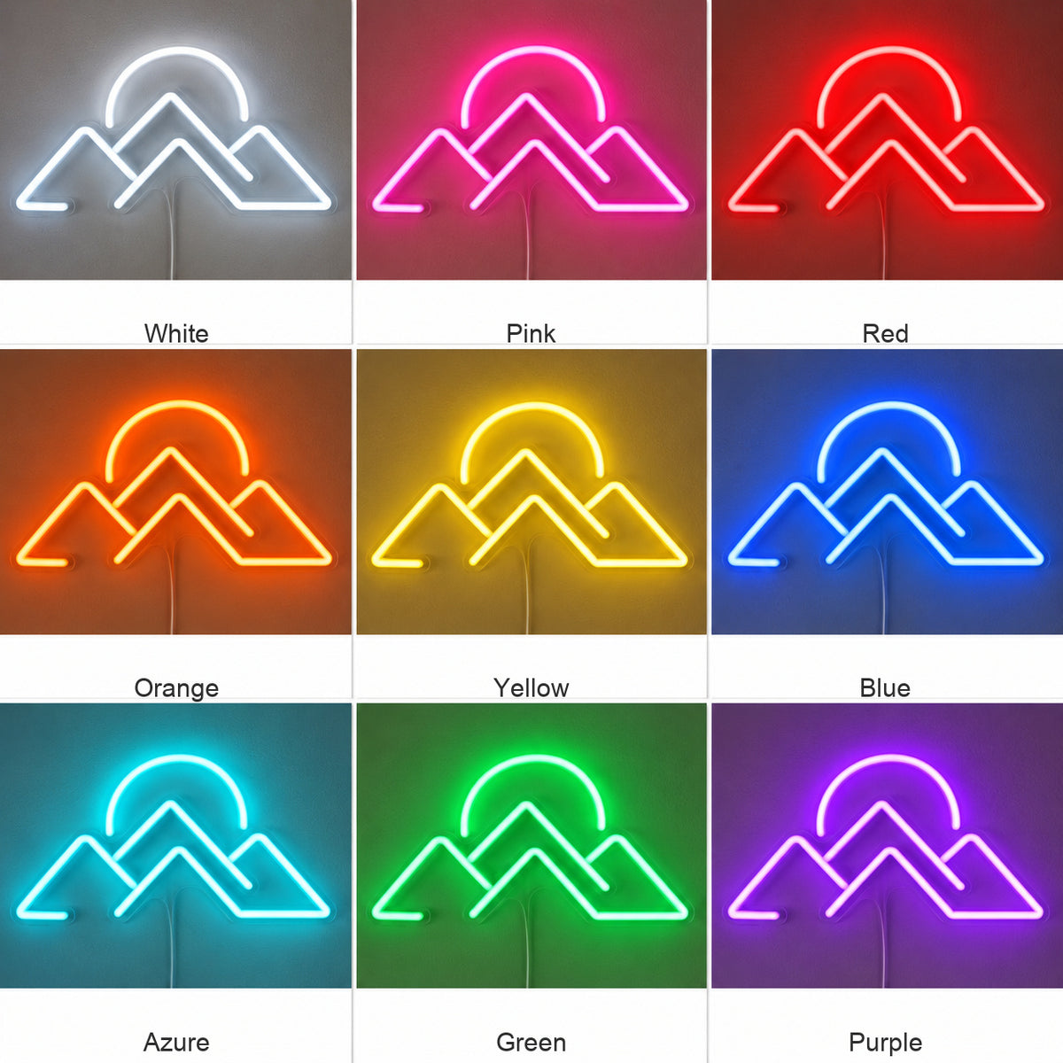 Mountains Sunset LED Neon Sign image 04