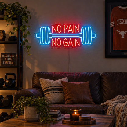 No Pain No Gain Barbell LED Neon Sign image 03