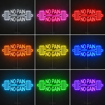 No Pain No Gain Barbell LED Neon Sign image 04