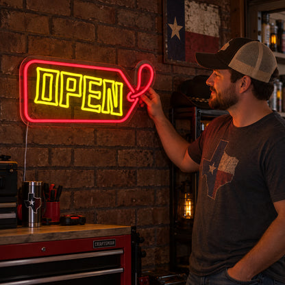Open Arrow Tag LED Neon Sign image 02